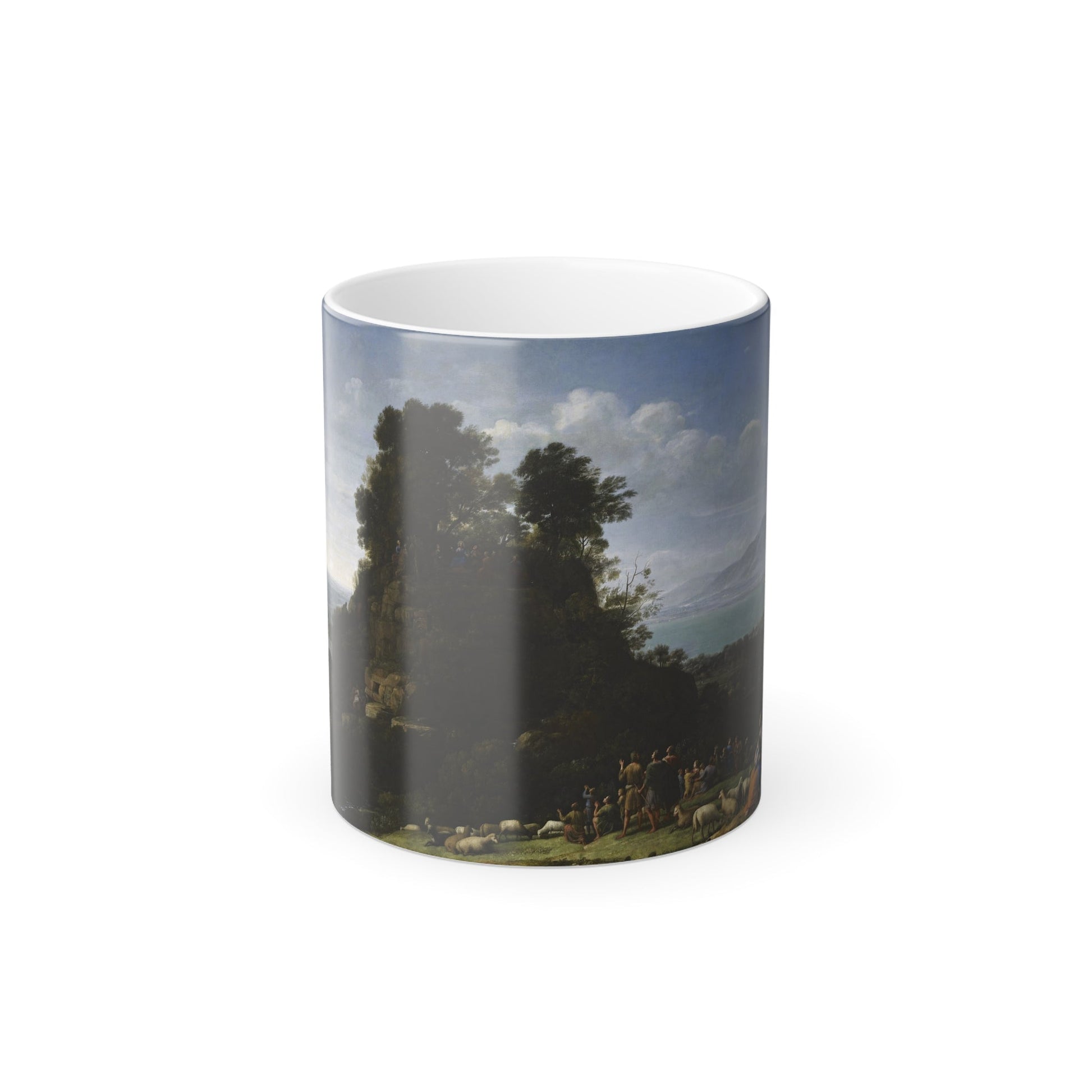 Claude Lorrain (c1604-1682) The Sermon on the Mount - Oil on Canvas c1656 - Color Changing Mug 11oz-11oz-The Sticker Space