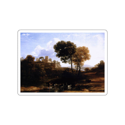 CLAUDE LORRAIN - Landscape with Shepherds (Artwork) STICKER Vinyl Die-Cut Decal-White-The Sticker Space