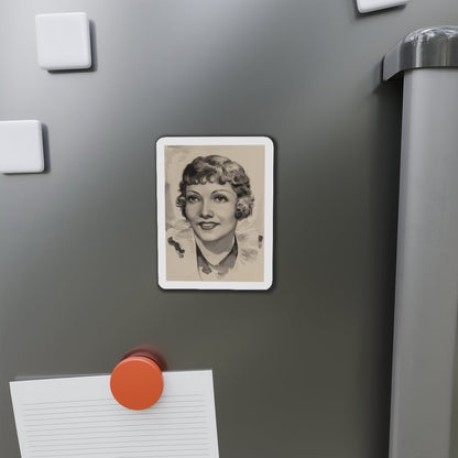 Claudette Colbert (Magazine Illustration) Refrigerator Magnet-The Sticker Space