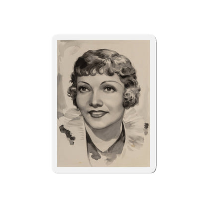 Claudette Colbert (Magazine Illustration) Refrigerator Magnet-6 Inch-The Sticker Space