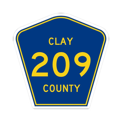 Clay County 209 (Florida) (Road Sign) STICKER Vinyl Kiss-Cut Decal 3 Inch White - The Sticker Space