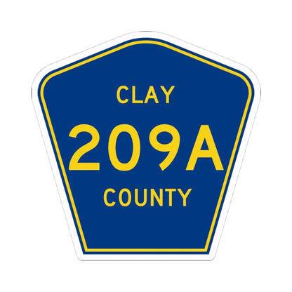 Clay County 209A (Florida) (Road Sign) STICKER Vinyl Kiss-Cut Decal 4 Inch White - The Sticker Space