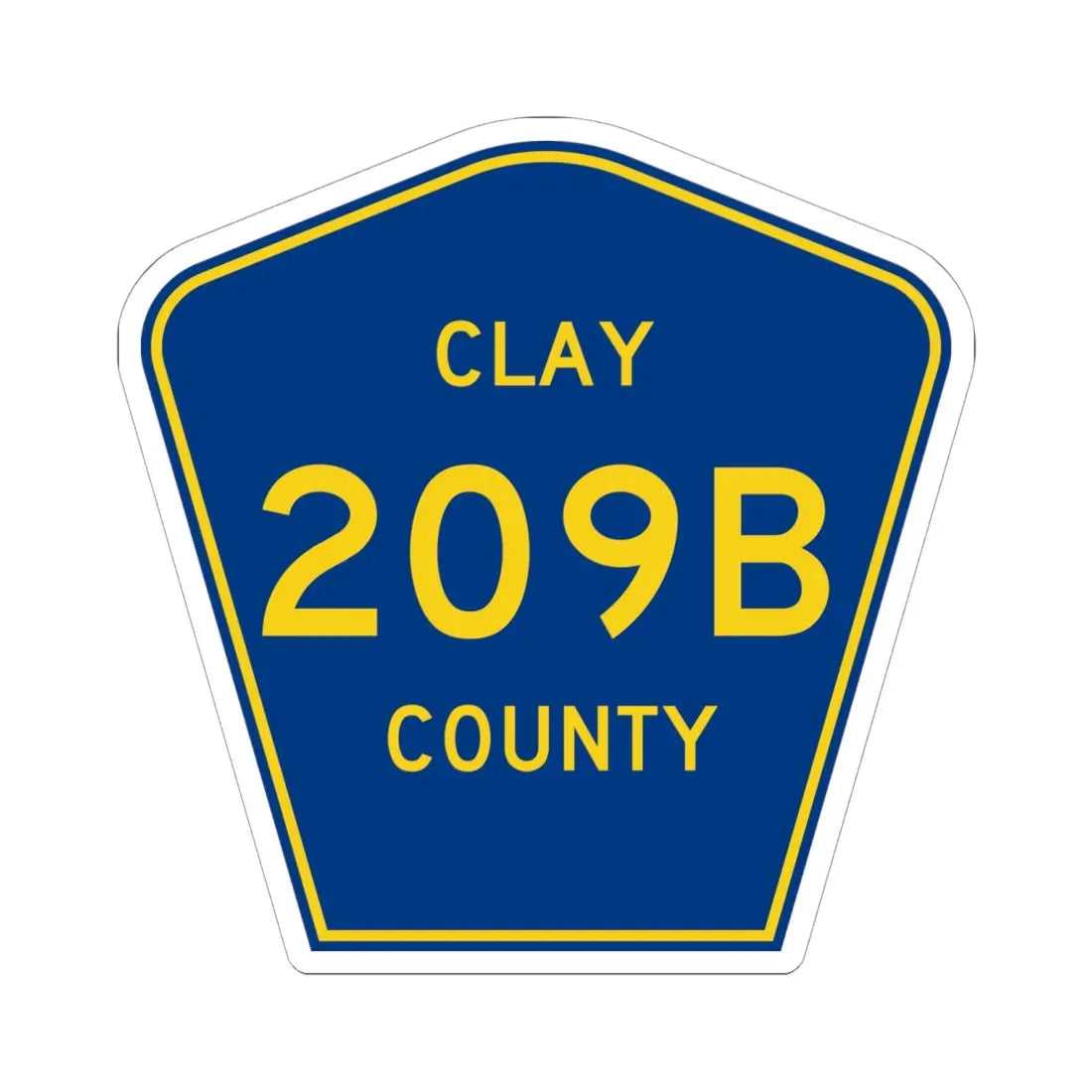 Clay County 209B (Florida) (Road Sign) STICKER Vinyl Kiss-Cut Decal 6 Inch White - The Sticker Space