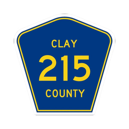 Clay County 215 (Florida) (Road Sign) STICKER Vinyl Kiss-Cut Decal 2 Inch White - The Sticker Space