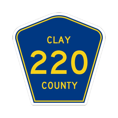 Clay County 220 (Florida) (Road Sign) STICKER Vinyl Kiss-Cut Decal 4 Inch White - The Sticker Space