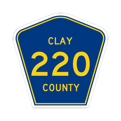 Clay County 220 (Florida) (Road Sign) STICKER Vinyl Kiss-Cut Decal 6 Inch White - The Sticker Space