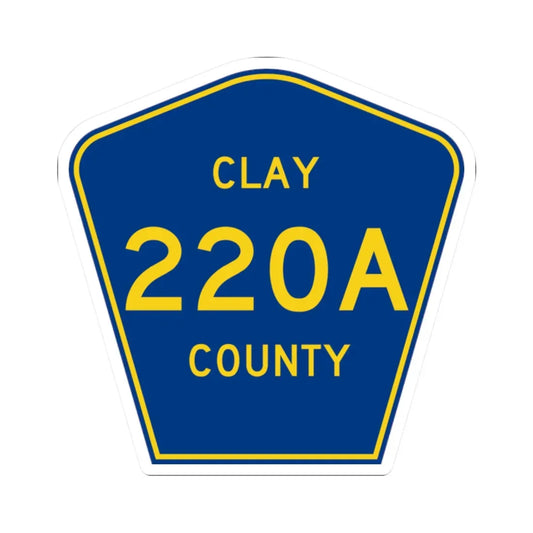 Clay County 220A (Florida) (Road Sign) STICKER Vinyl Kiss-Cut Decal 2 Inch White - The Sticker Space