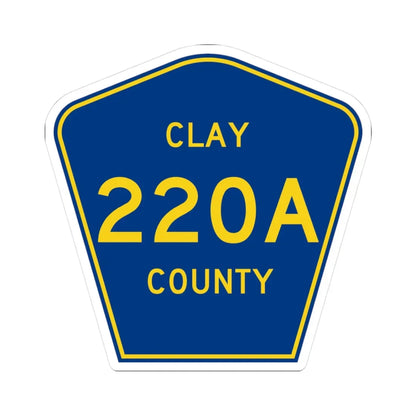 Clay County 220A (Florida) (Road Sign) STICKER Vinyl Kiss-Cut Decal 3 Inch White - The Sticker Space