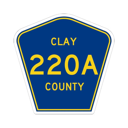 Clay County 220A (Florida) (Road Sign) STICKER Vinyl Kiss-Cut Decal 6 Inch White - The Sticker Space