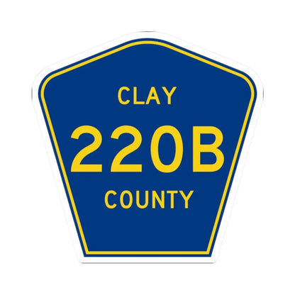 Clay County 220B (Florida) (Road Sign) STICKER Vinyl Kiss-Cut Decal 2 Inch White - The Sticker Space