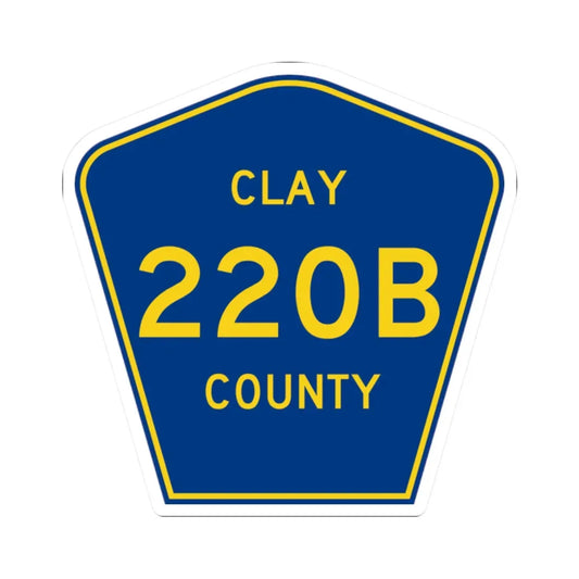Clay County 220B (Florida) (Road Sign) STICKER Vinyl Kiss-Cut Decal 2 Inch White - The Sticker Space