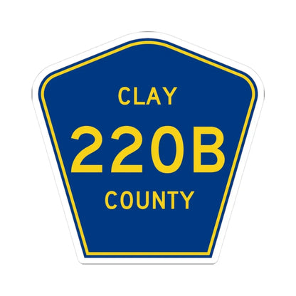 Clay County 220B (Florida) (Road Sign) STICKER Vinyl Kiss-Cut Decal 3 Inch White - The Sticker Space