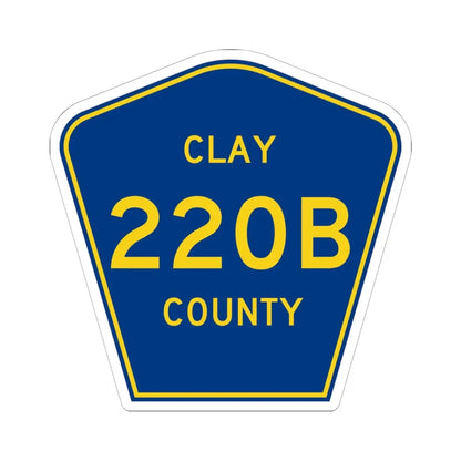 Clay County 220B (Florida) (Road Sign) STICKER Vinyl Kiss-Cut Decal 6 Inch White - The Sticker Space