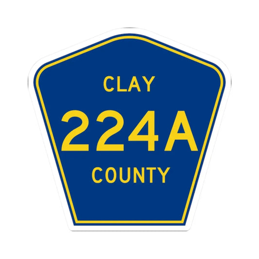 Clay County 224A (Florida) (Road Sign) STICKER Vinyl Kiss-Cut Decal 2 Inch White - The Sticker Space