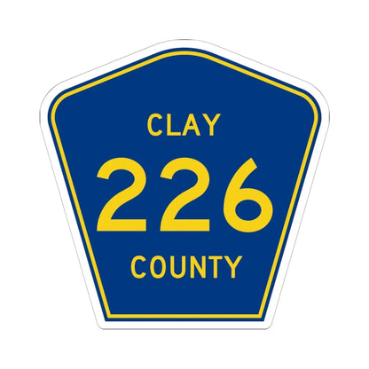 Clay County 226 (Florida) (Road Sign) STICKER Vinyl Kiss-Cut Decal 6 Inch White - The Sticker Space