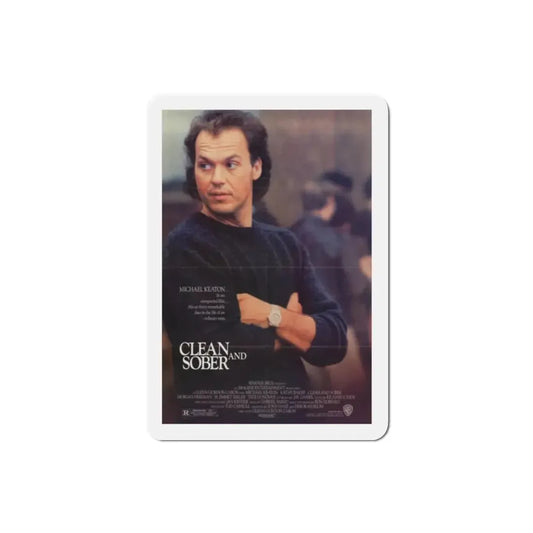 Clean and Sober 1988 Movie Poster Refrigerator Magnet 2 Inch - The Sticker Space