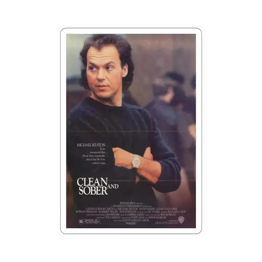 Clean and Sober 1988 Movie Poster STICKER Vinyl Die-Cut Decal 6 Inch - The Sticker Space