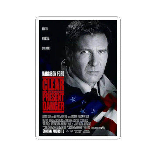 Clear And Present Danger 1994 Movie Poster STICKER Vinyl Die-Cut Decal 2 Inch - The Sticker Space