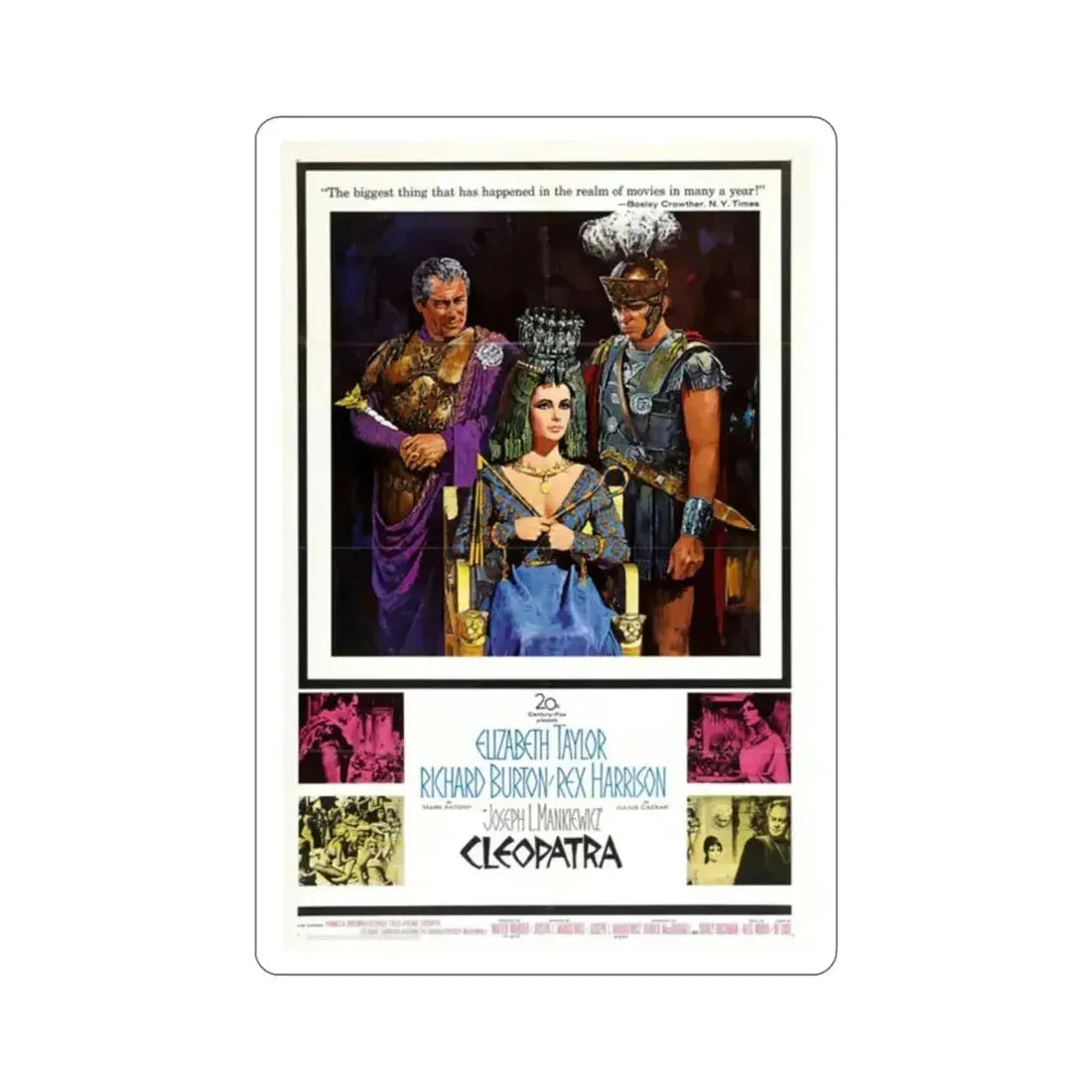 Cleopatra 1963 Movie Poster STICKER Vinyl Die-Cut Decal - The Sticker Space