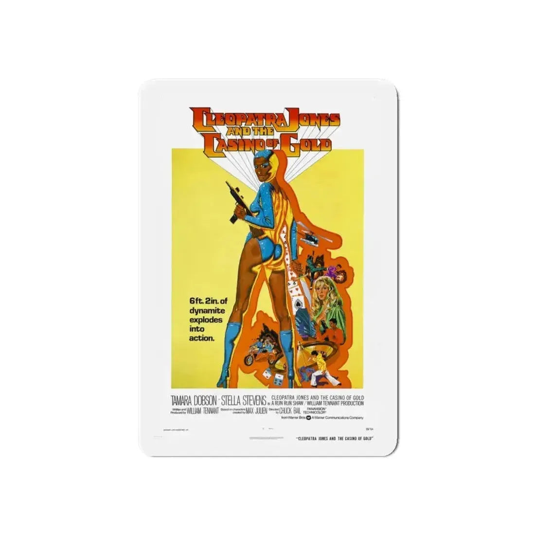 CLEOPATRA JONES AND THE CASINO OF GOLD 1975 Movie Poster - Refrigerator Magnet - The Sticker Space
