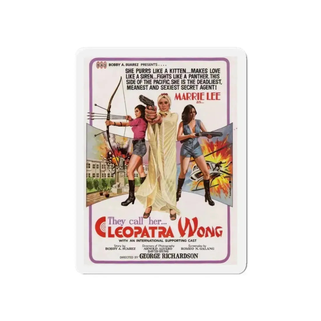 CLEOPATRA WONG 1978 Movie Poster - Refrigerator Magnet - The Sticker Space