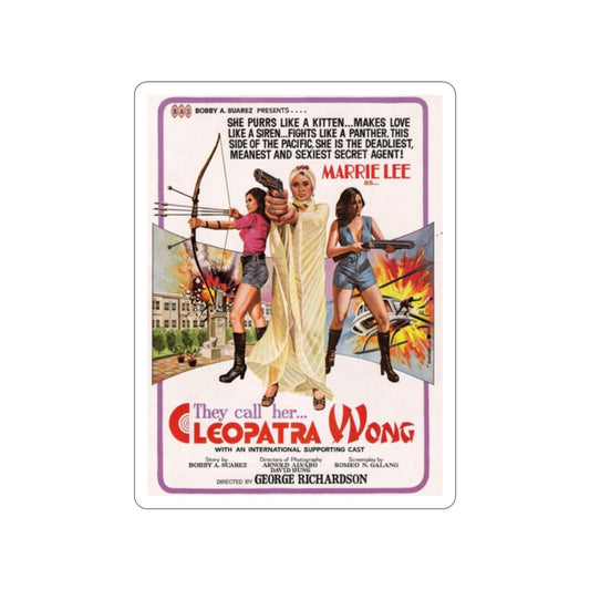 CLEOPATRA WONG 1978 Movie Poster STICKER Vinyl Die-Cut Decal-2 Inch-The Sticker Space