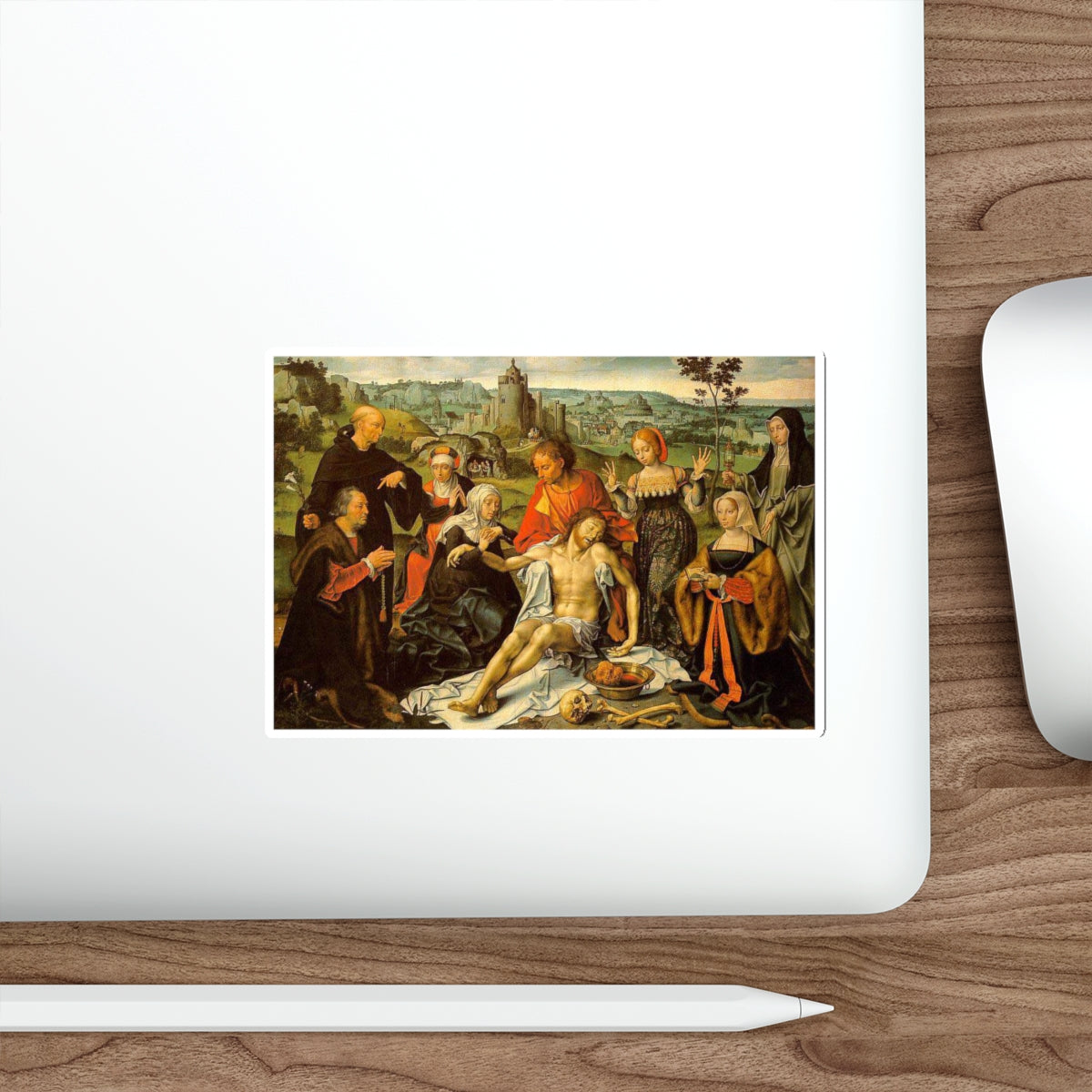 CLEVE, Joos van - Altarpiece of the Lamentation (central) (Artwork) STICKER Vinyl Die-Cut Decal-The Sticker Space