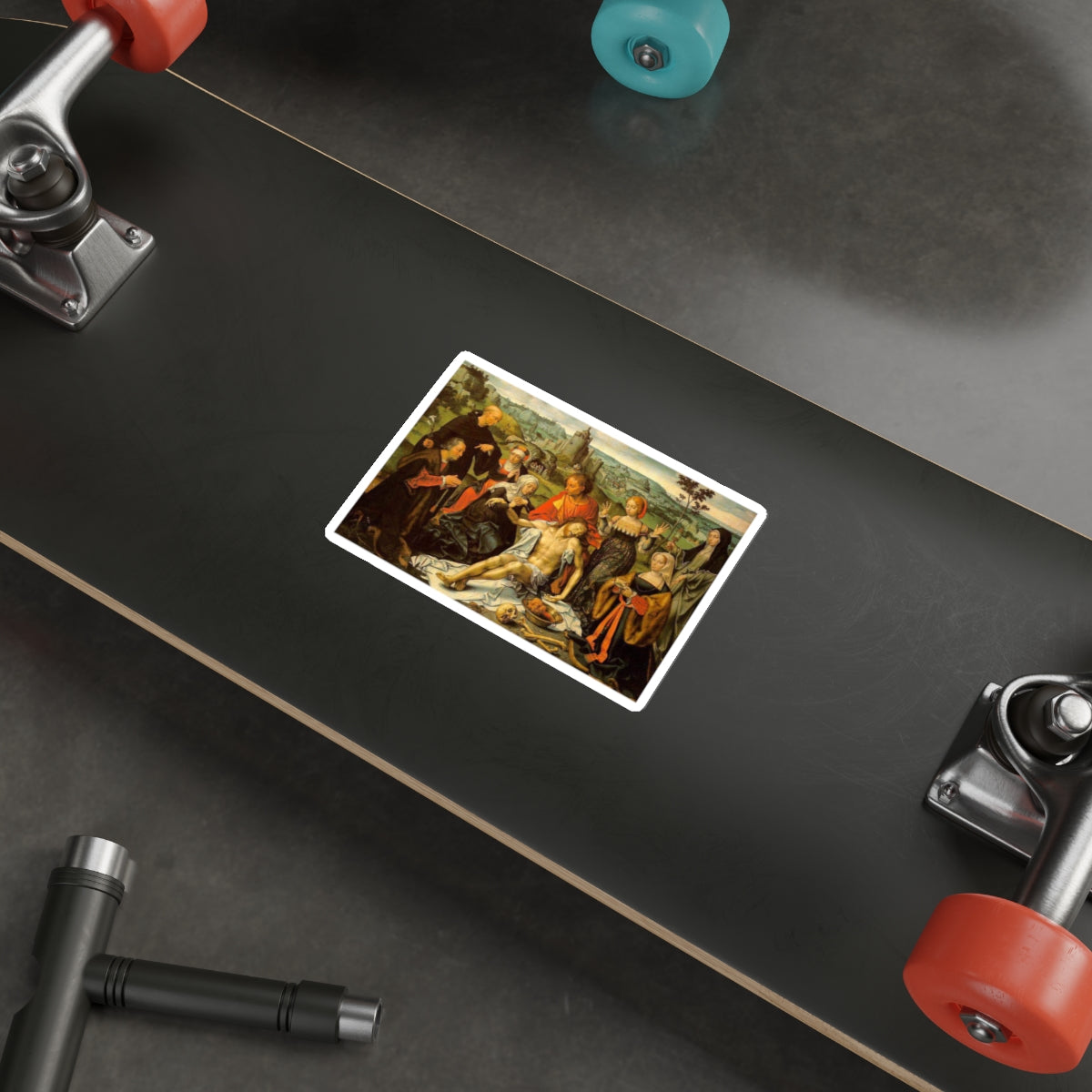 CLEVE, Joos van - Altarpiece of the Lamentation (central) (Artwork) STICKER Vinyl Die-Cut Decal-The Sticker Space