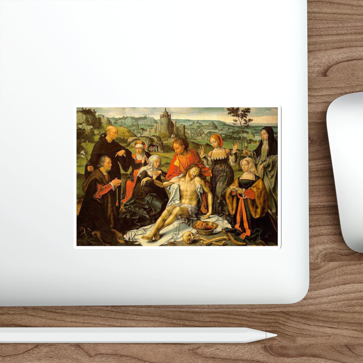 CLEVE, Joos van - Altarpiece of the Lamentation (central) (Artwork) STICKER Vinyl Die-Cut Decal-The Sticker Space