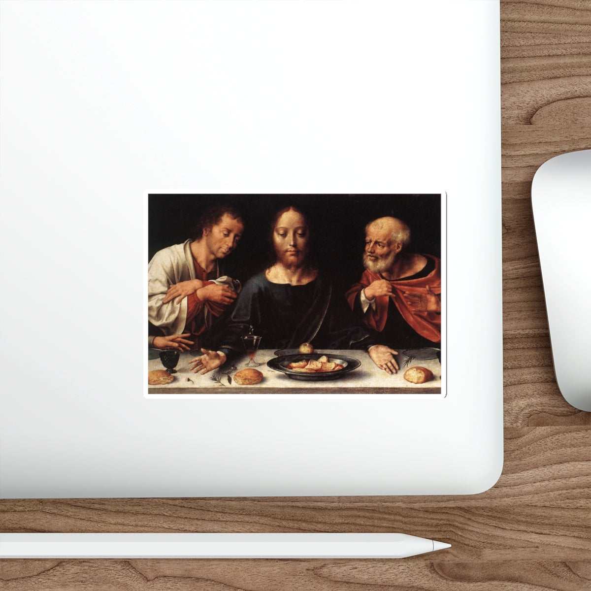 CLEVE, Joos van - Altarpiece of the Lamentation (detail) (Artwork) STICKER Vinyl Die-Cut Decal-The Sticker Space