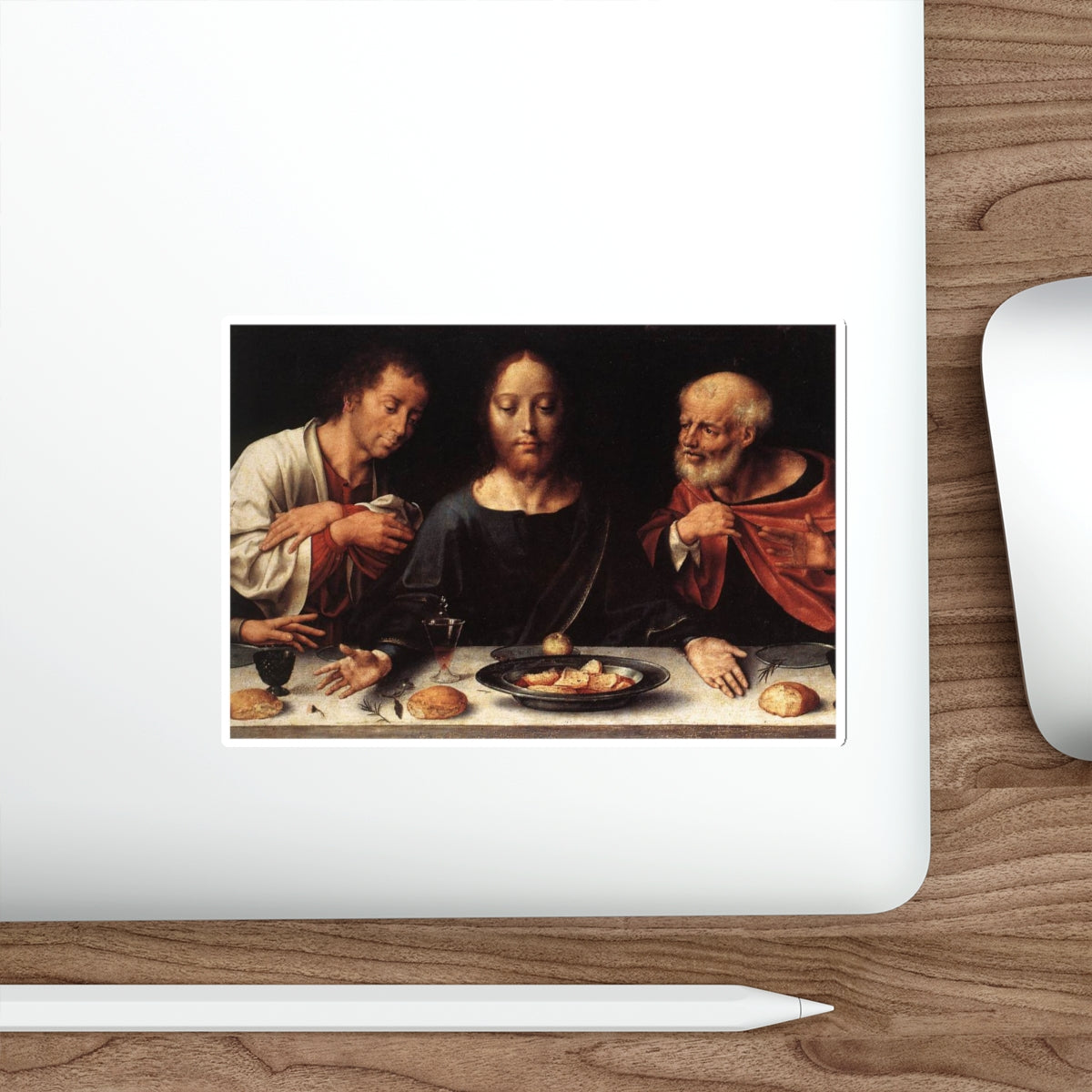 CLEVE, Joos van - Altarpiece of the Lamentation (detail) (Artwork) STICKER Vinyl Die-Cut Decal-The Sticker Space