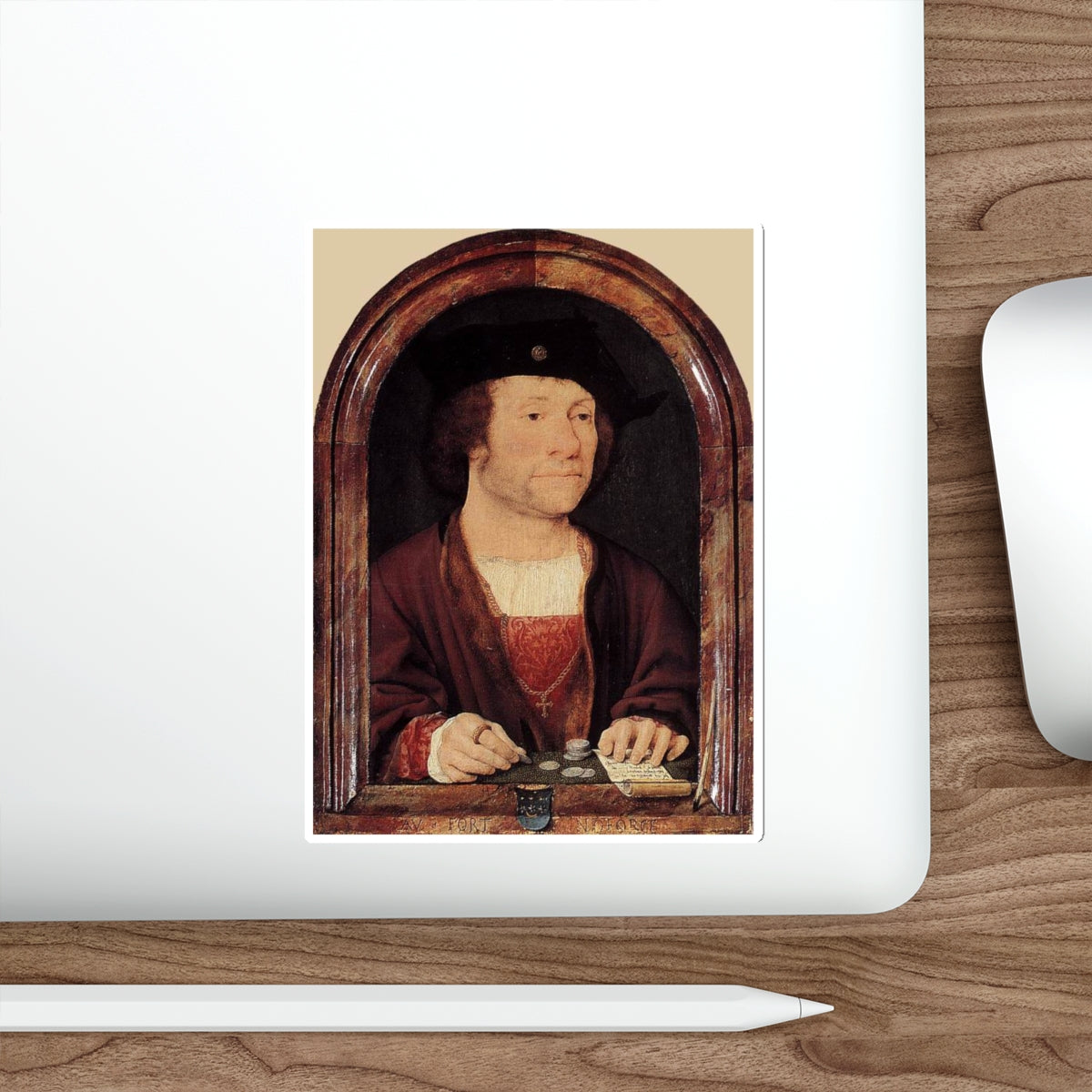 CLEVE, Joos van - Portrait of Anthonis van Hilten (Artwork) STICKER Vinyl Die-Cut Decal-The Sticker Space