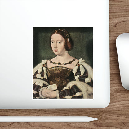 CLEVE, Joos van - Portrait of Eleonora Queen of France (Artwork) STICKER Vinyl Die-Cut Decal-The Sticker Space