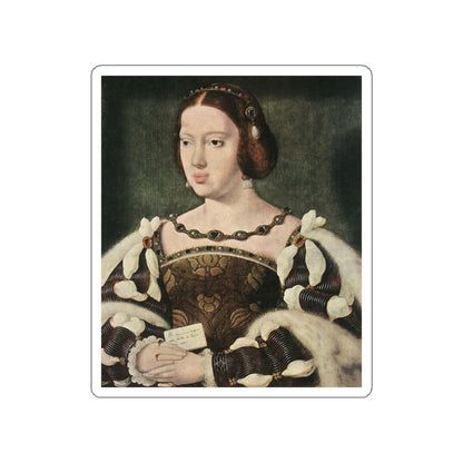 CLEVE, Joos van - Portrait of Eleonora Queen of France (Artwork) STICKER Vinyl Die-Cut Decal-White-The Sticker Space