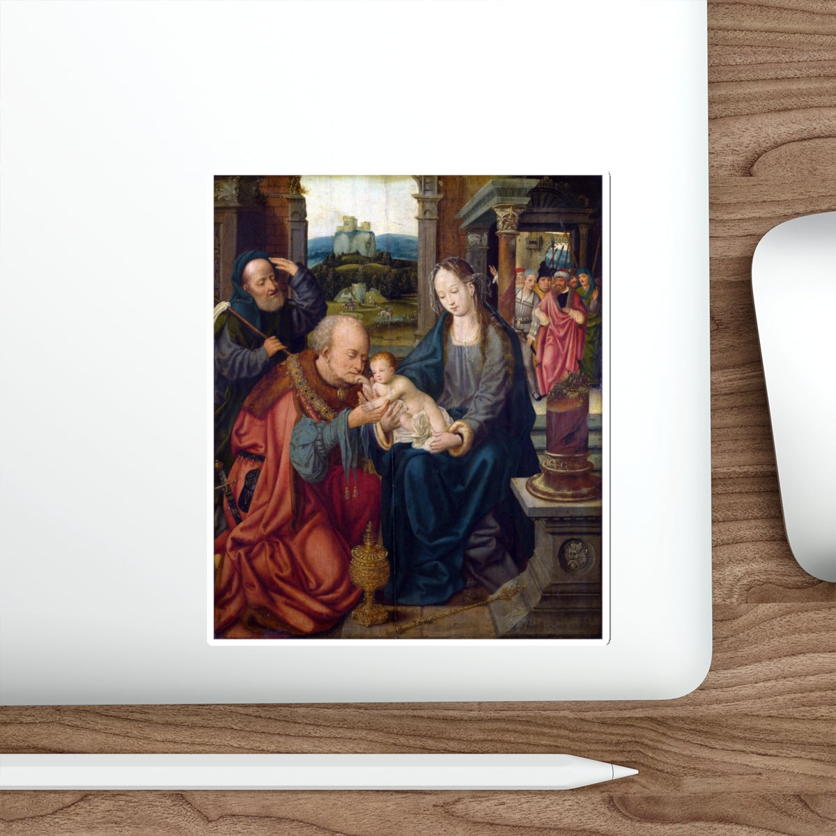 CLEVE, Joos van - The Adoration of the Kings (Artwork) STICKER Vinyl Die-Cut Decal-The Sticker Space