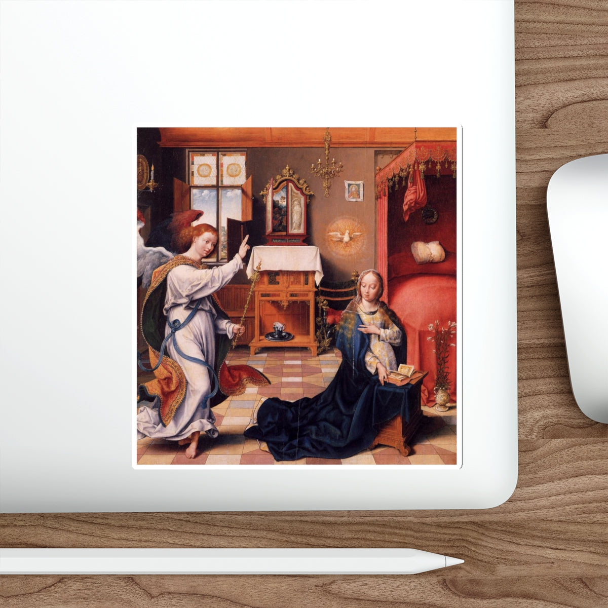 CLEVE, Joos van - The Annunciation (Artwork) STICKER Vinyl Die-Cut Decal-The Sticker Space