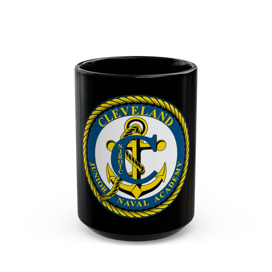 Cleveland Junior Naval Academy (U.S. Navy) Black Coffee Mug-15oz-The Sticker Space