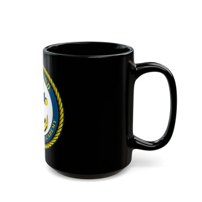 Cleveland Junior Naval Academy (U.S. Navy) Black Coffee Mug-The Sticker Space