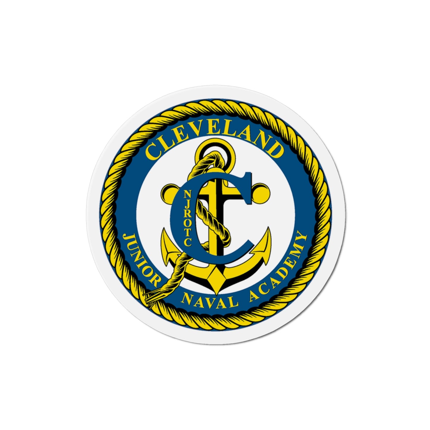 Cleveland Junior Naval Academy (U.S. Navy) Die-Cut Magnet-3" x 3"-The Sticker Space