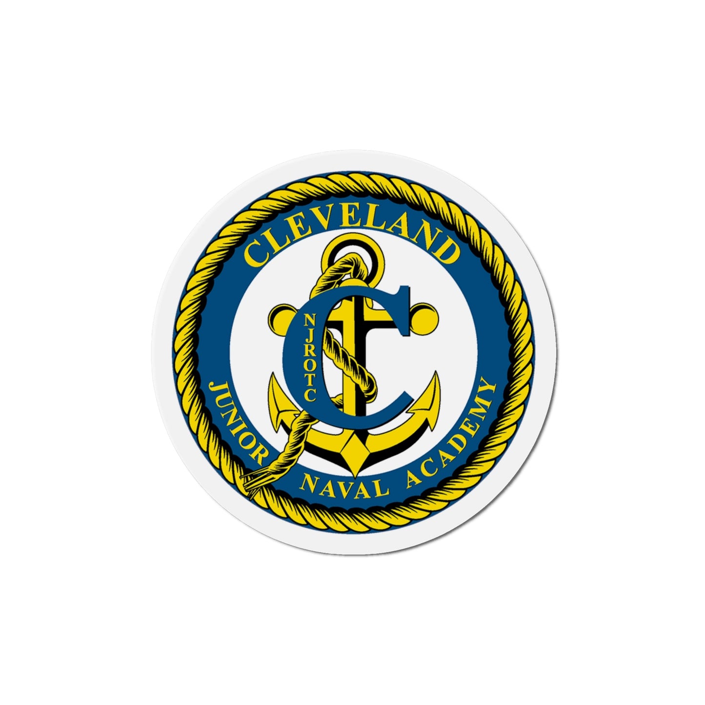 Cleveland Junior Naval Academy (U.S. Navy) Die-Cut Magnet-6 × 6"-The Sticker Space