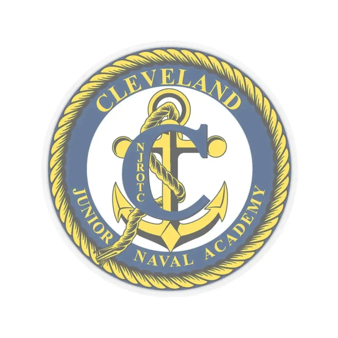 Cleveland Junior Naval Academy (U.S. Navy) STICKER Vinyl Kiss-Cut Decal 3 Inch Transparent - The Sticker Space