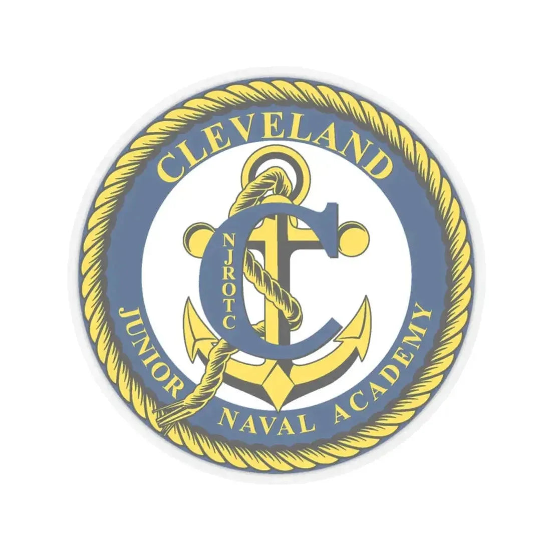 Cleveland Junior Naval Academy (U.S. Navy) STICKER Vinyl Kiss-Cut Decal 4 Inch Transparent - The Sticker Space