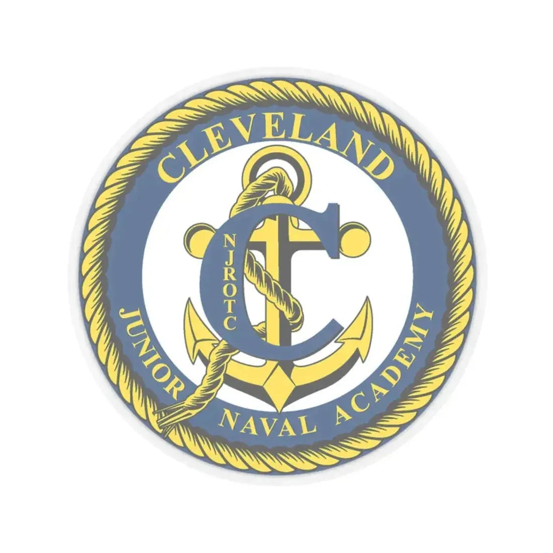 Cleveland Junior Naval Academy (U.S. Navy) STICKER Vinyl Kiss-Cut Decal 6 Inch Transparent - The Sticker Space