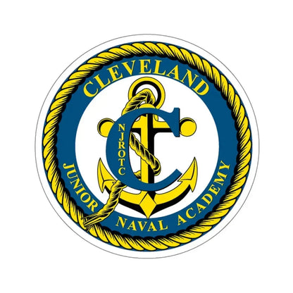 Cleveland Junior Naval Academy (U.S. Navy) STICKER Vinyl Kiss-Cut Decal 6 Inch White - The Sticker Space