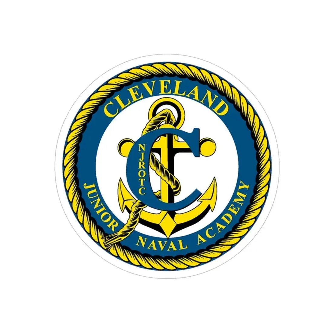 Cleveland Junior Naval Academy (U.S. Navy) Transparent STICKER Die-Cut Vinyl Decal 4 Inch Transparent - The Sticker Space