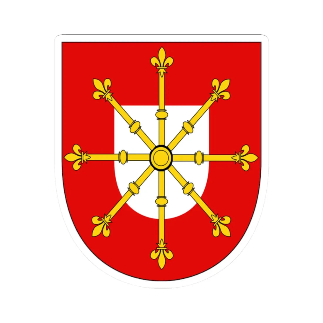 Cleves Arms (Denmark) (Coat of Arms) STICKER Vinyl Kiss-Cut Decal 2 Inch White - The Sticker Space