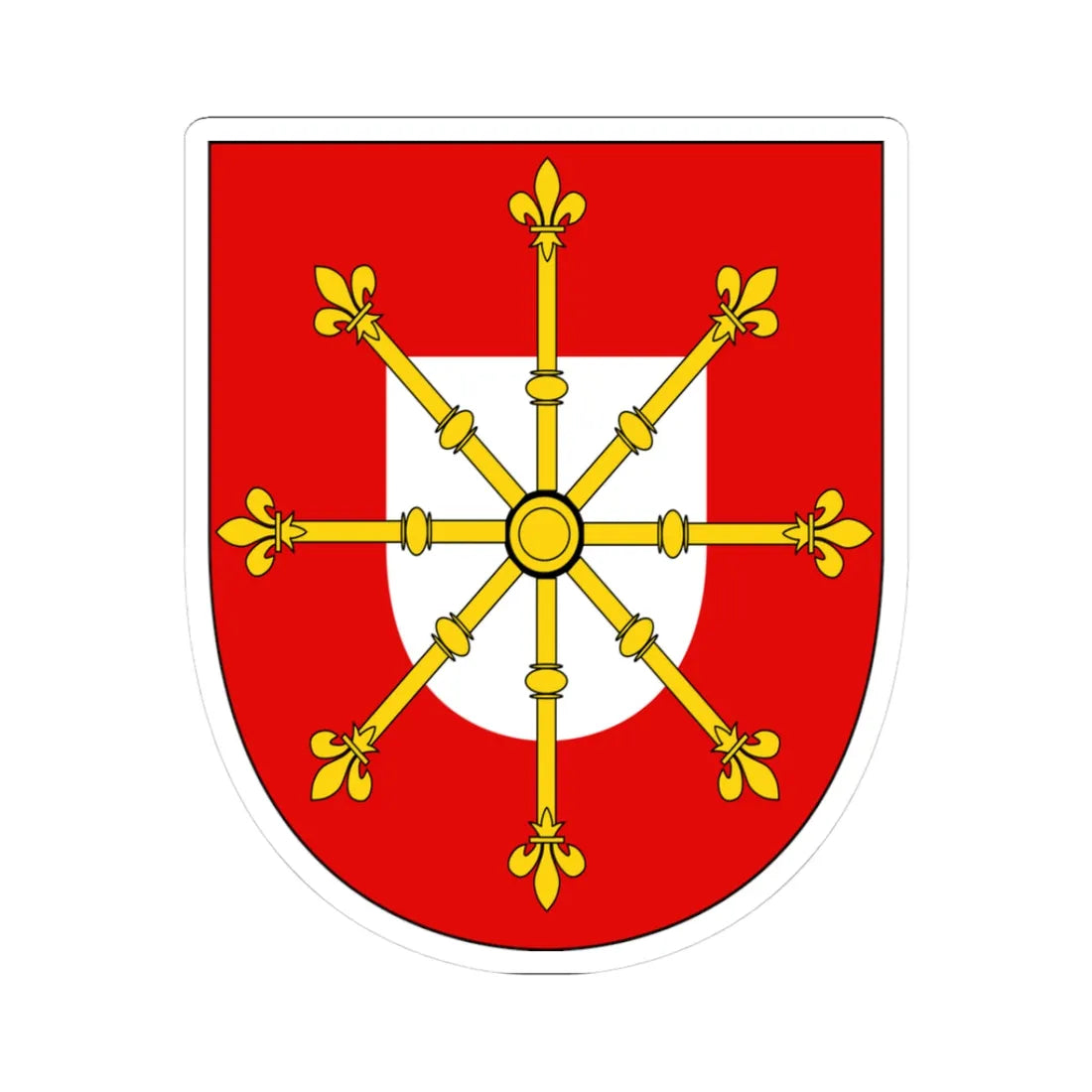 Cleves Arms (Denmark) (Coat of Arms) STICKER Vinyl Kiss-Cut Decal 3 Inch White - The Sticker Space