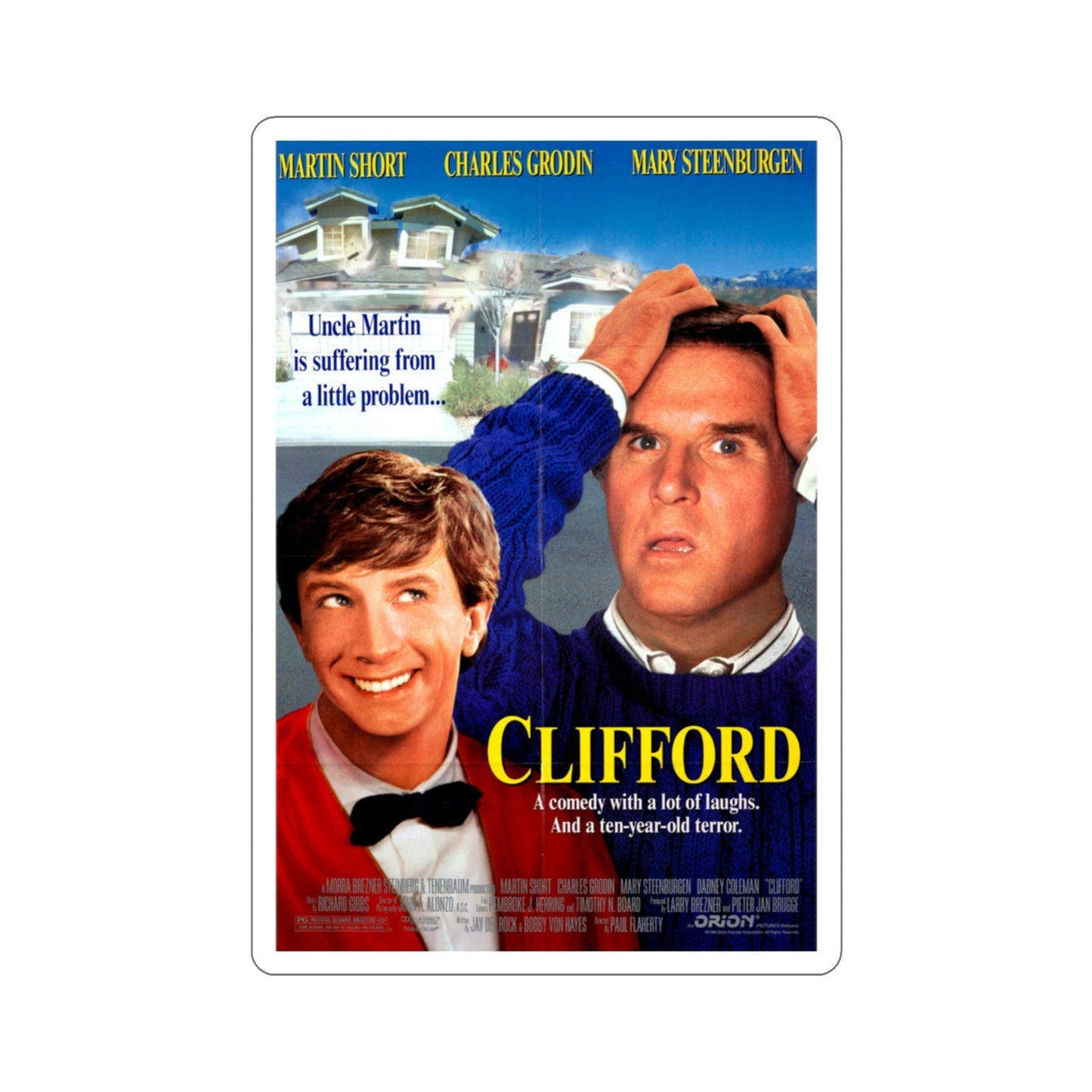 Clifford 1994 Movie Poster STICKER Vinyl Die-Cut Decal-3 Inch-The Sticker Space