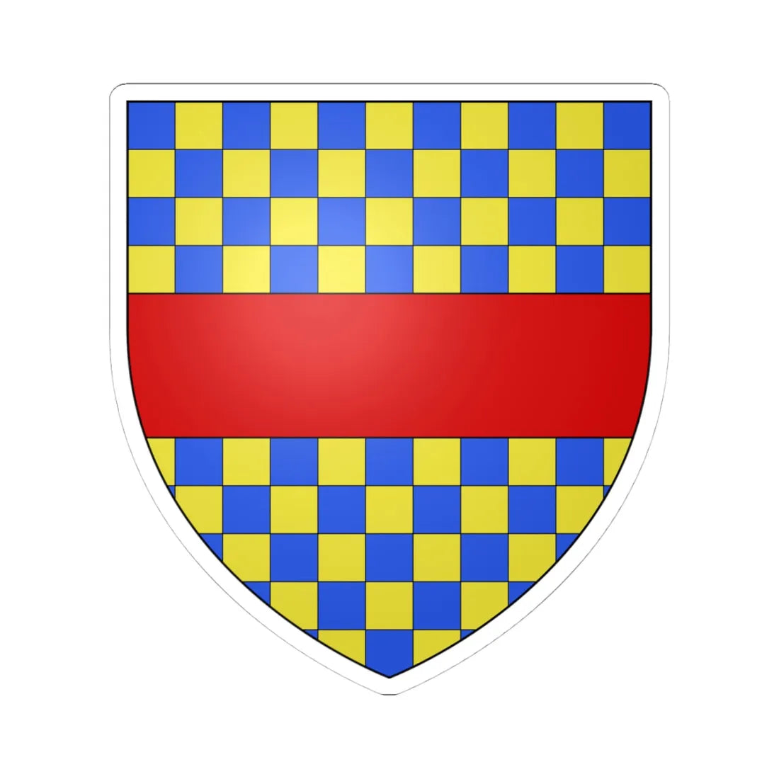 Clifford Coat of Arms (England) (Coat of Arms) STICKER Vinyl Kiss-Cut Decal 4 Inch White - The Sticker Space