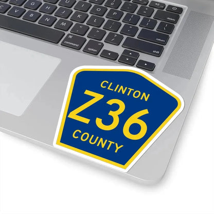 Clinton County Z36 (Iowa) (Road Sign) STICKER Vinyl Kiss-Cut Decal - The Sticker Space